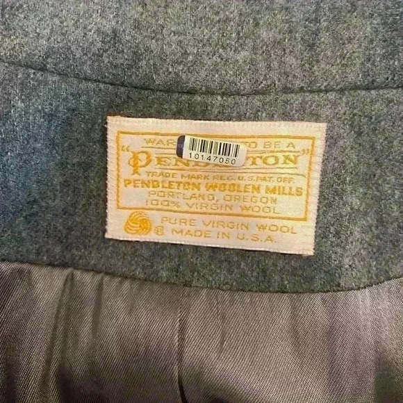 PENDLETON 100% Virgin Wool Gray Blazer Sz 16 - Worn only a few times - Picture 4 of 6